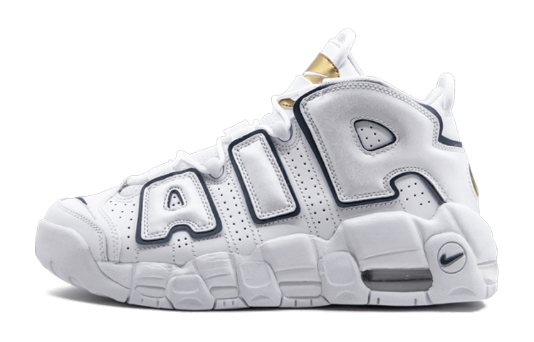 Nike Air More Uptempo White Midnight Navy GS