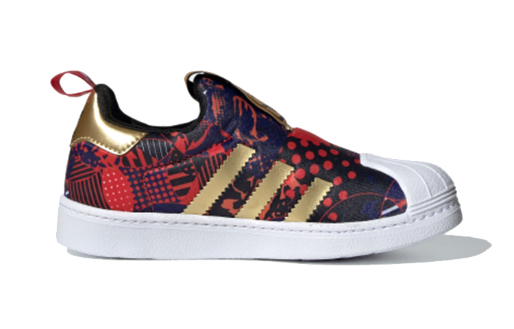 Кеды adidas originals SUPERSTAR 360 C (сине-черно-оранжевый) — Синий / чёрный / оранжевый / золотой — фото 4