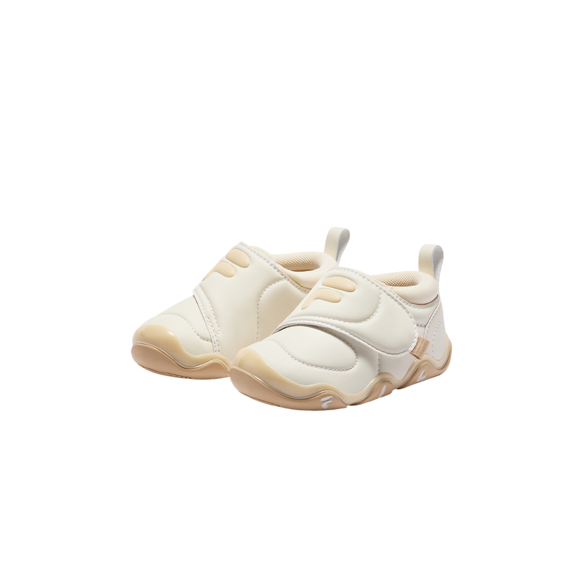 Детские кроссовки Fila KIDS AMORE HERITAGE-FH (бежево-коричневые) — 奶白冰沙棕色 — фото 4