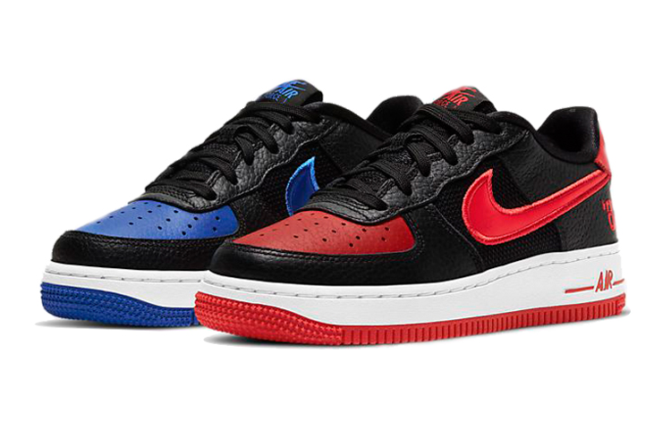 Кеды Nike Air Force 1 '82 GS (черно-красно-синие) — фото 4