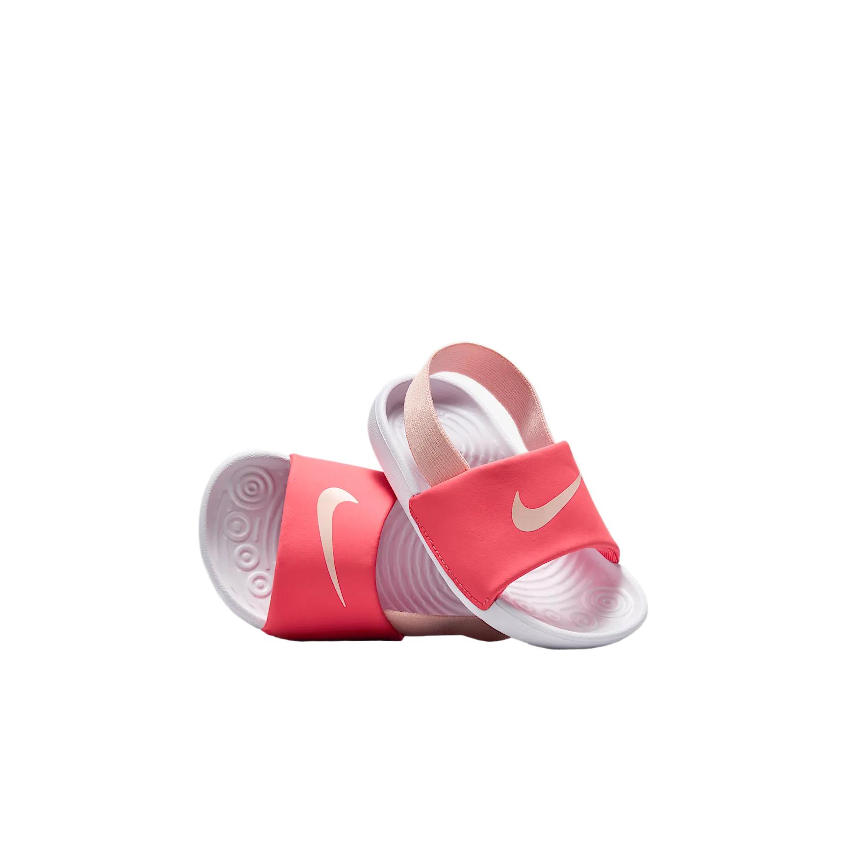 Детские шлепанцы Nike KawaSLIDE Slide (розово-белые) — Розовыйкрасный / белый — фото 7
