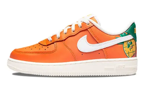 Nike Air Force 1 'Orange Pineapple' Low top Skateboard Shoes Orange White Unisex