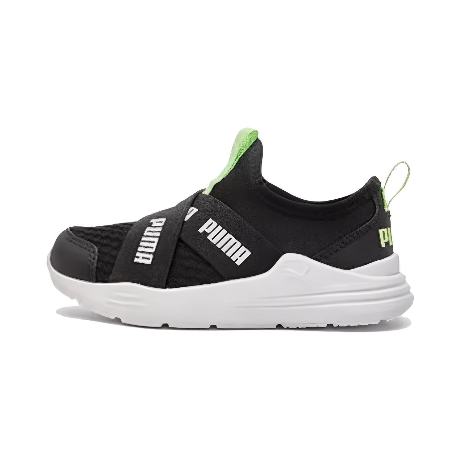 Кеды PUMA COOL (черно-зеленые)