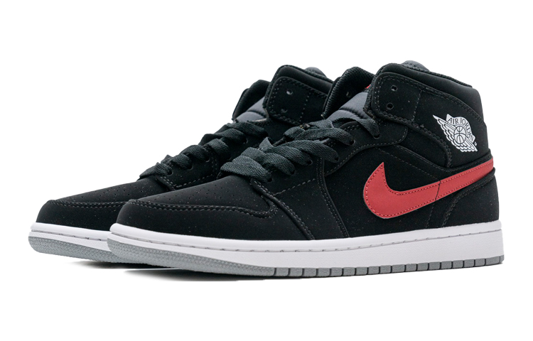 Унисекс кеды Jordan JordanAir Jordan 1 Mid (красно-сине-черные) — фото 4