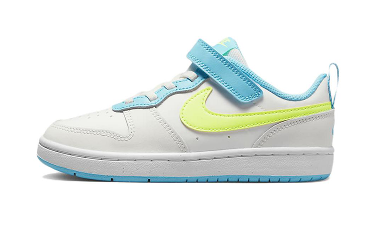 Детские кеды Nike Court Borough Low 2 (бело-сине-зеленые)
