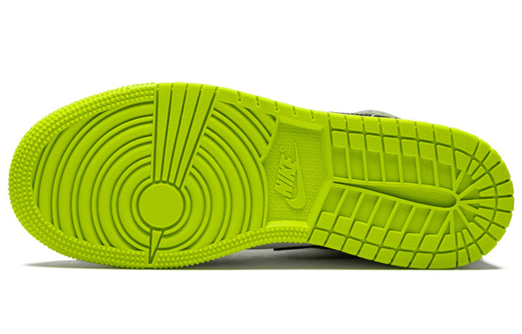 Кроссовки Jordan JordanAir Jordan 1 Mid Black Cyber Mystic Green GS (зеленый / черный) — Зелёный / чёрный — фото 6