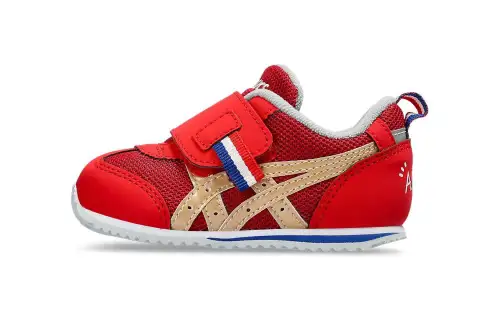 ASICS Idaho Baby ASICS anti-collision soft sole, comfortable and fit for the foot, skin-friendly, lightweight, steady growth, foot protection, anti-kick, wear-resistant, breathable, toddler shoes, red, infants and toddlers