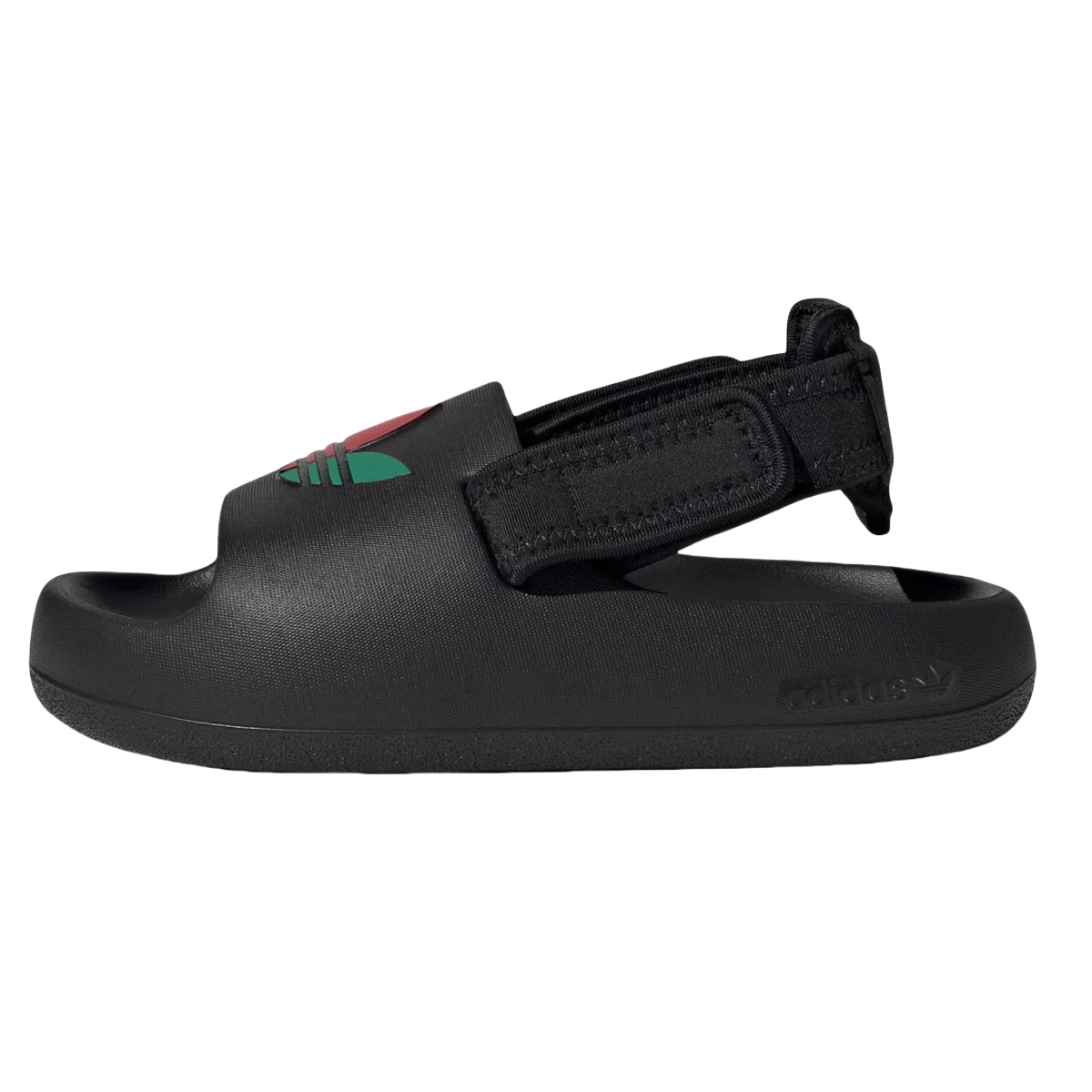 Сандалии adidas originals ADIFOM ADILETTE C (черно-бело-зеленые)