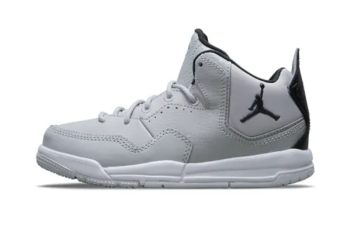 Jordan Courtside 23 Millennium Simple Comfortable Retro Mid-top Children's Basketball Shoes Gray Children's Style