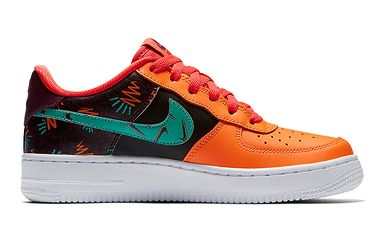 Кеды Nike Air Force 1 (черно-оранжевые) — фото 5