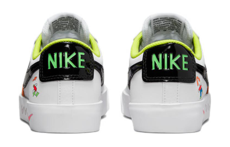 Кеды Nike Blazer 77 GS (белые) — Белый / чёрный / синий / оранжевый — фото 11