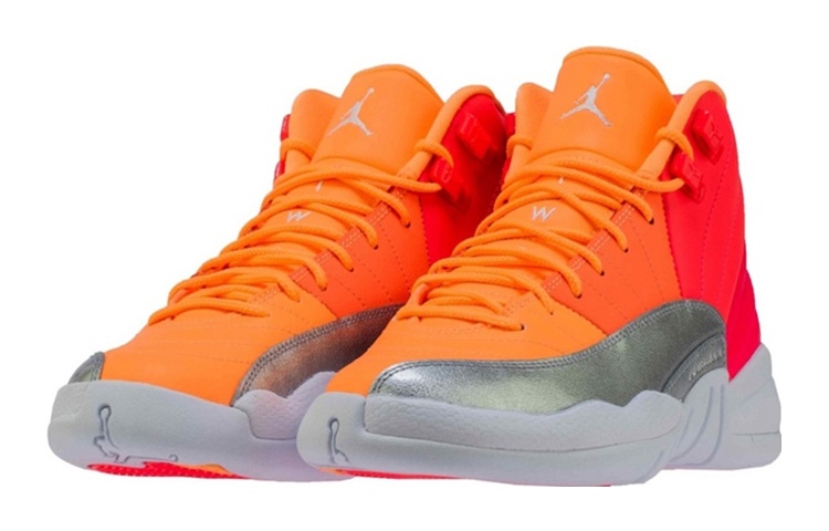 Высокие кроссовки Jordan Air Jordan 12 Hot Punch (оранжево-красный) — Оранжевыйкрасный — фото 5