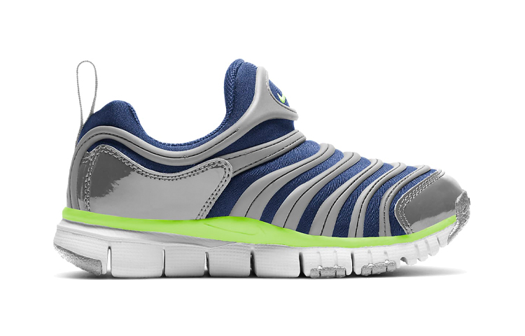 Детские кроссовки Nike Dynamo Free (серо-сине-зеленые) — фото 3