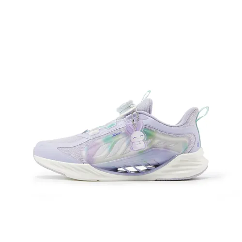 Xtep Hydrogen Wind 8.0 Hida Technology Professional Foot Care Shock Absorption Wear Resistance Rebound Low Top Running Shoes Snow Purple Children's Style
