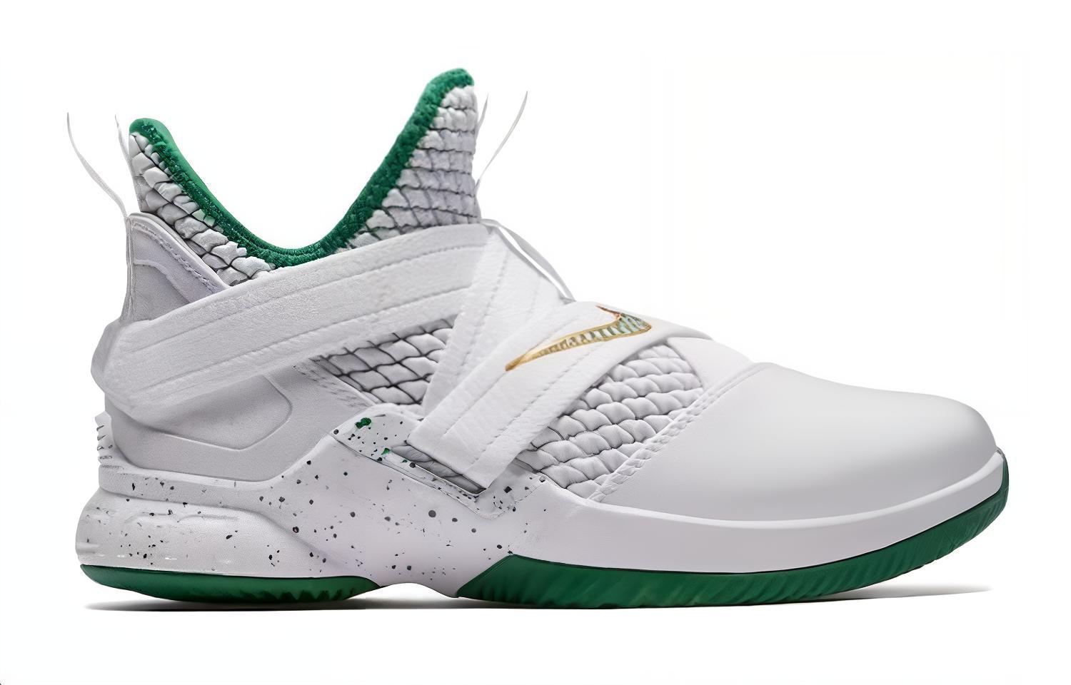 Кроссовки Nike NikeLebron 12 Soldier GS (бело-зеленые) — Белыйзелёный — фото 2
