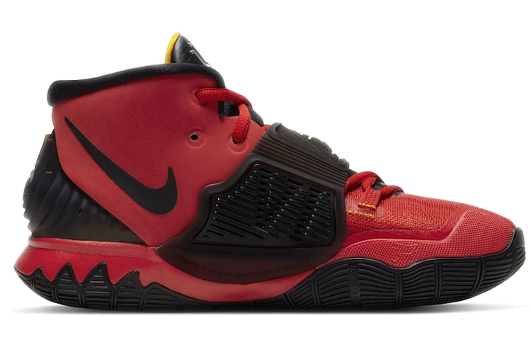 Баскетбольные кроссовки Nike NikeKyrie 6 "Bruce Lee" (черно-красный) — фото 4