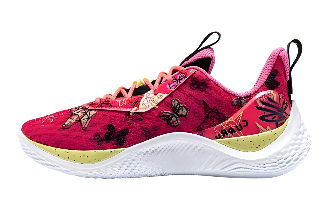Детские кроссовки Under Armour Under ArmourCURRY 10 (розово-желтые)