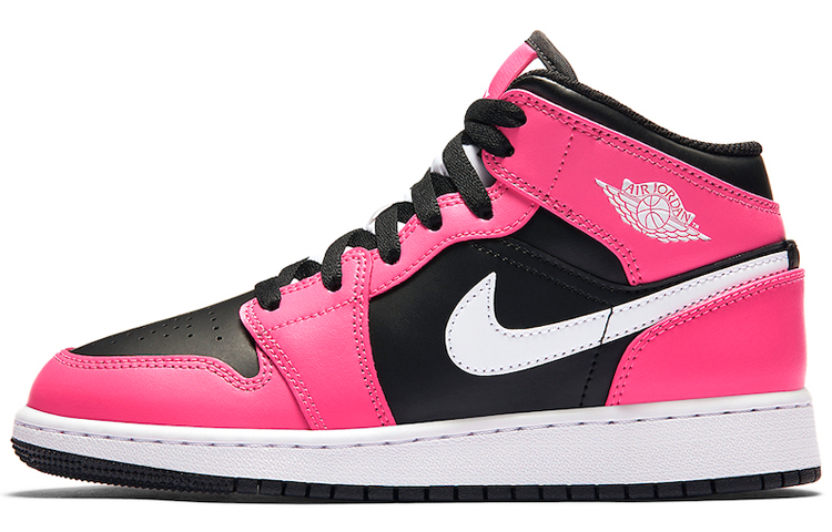 Кеды Jordan JordanAir 1 Mid "Pinksicle" (черно-розовые) — Чёрныйрозовый — фото 1