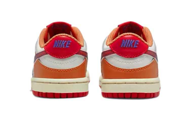 Детские кеды Nike Dunk (оранжево-белые) — Оранжевый / белый — фото 7