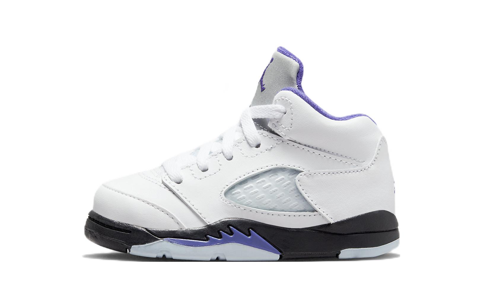 Детские кроссовки Jordan Jordan Air Jordan 5 Retro "Dark Concord" (бело-черно-фиолетовый)