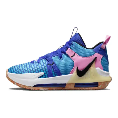Nike Lebron 7 Mid top Basketball Shoes Blue White Unisex