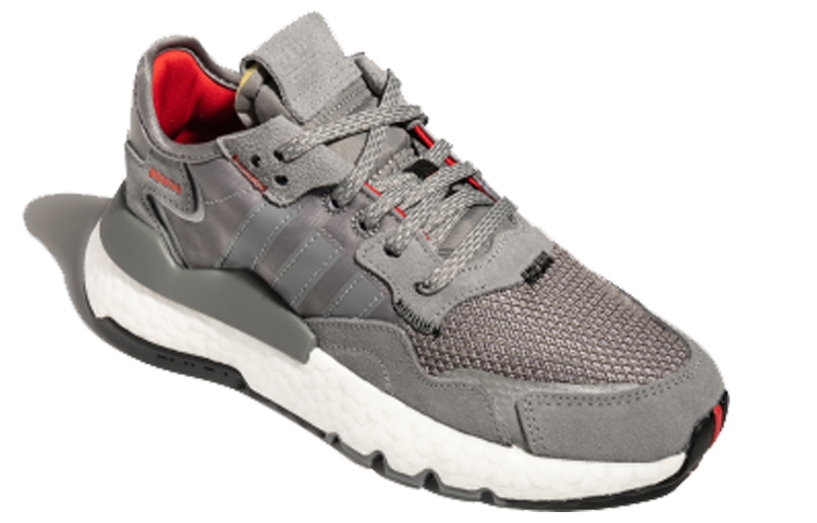 Детские кроссовки adidas originals Nite Jogger J (серо-серебристые) — фото 3