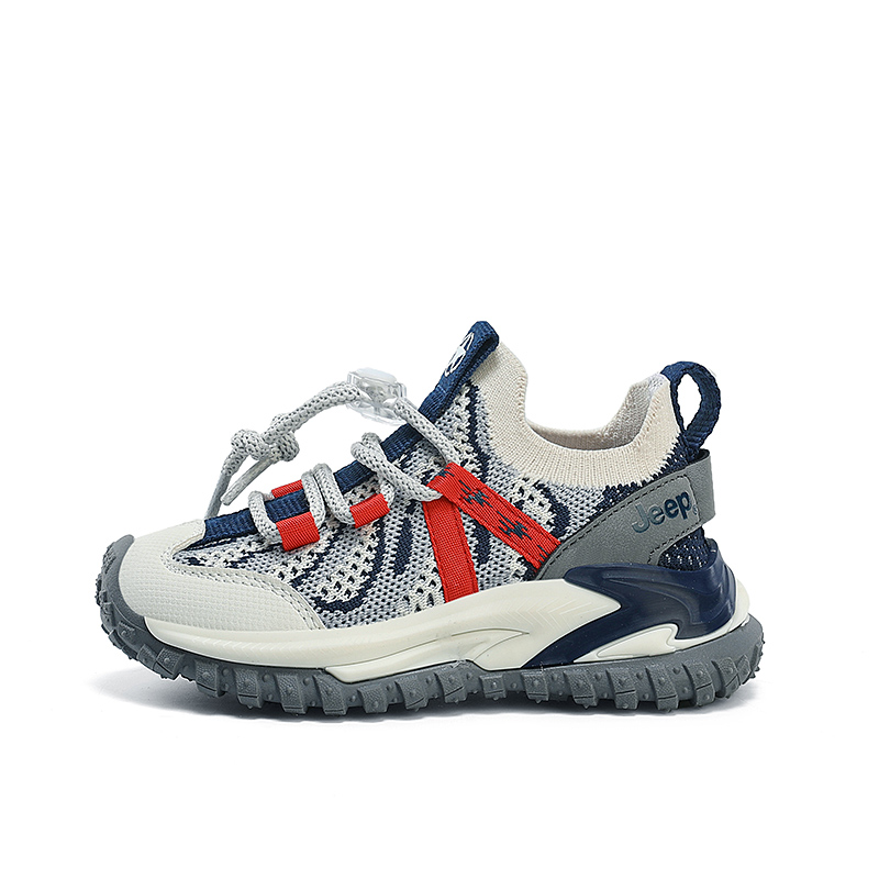 Детские кроссовки Jeep Mesh Sneakers (темно-сине-красные)