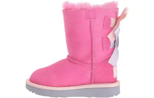 UGG Suede soft comfortable children's pink boots, mid-length