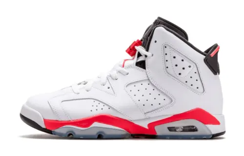 Jordan Air Jordan 6 Retro Infrared White GS High Top Basketball Shoes White Pink 2014 Men and Women Same Style