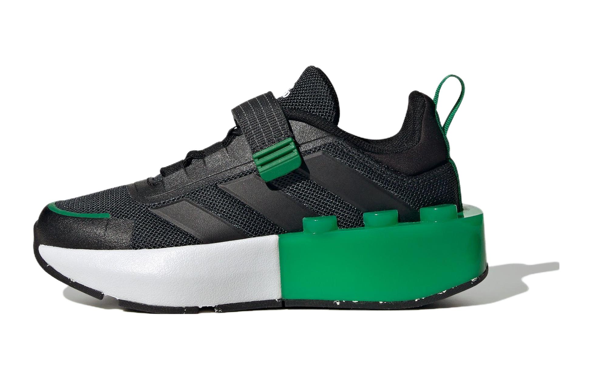 Детские кроссовки LEGO x adidas Tech Rnr (черно-зеленые)