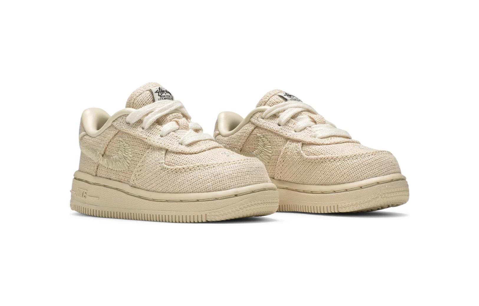 Детские кеды Stussy x Nike Air Force 1 (молочный) — фото 5