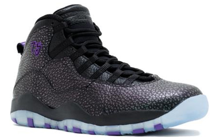 Кроссовки Jordan Air Jordan 10 Retro Paris GS (черно-фиолетовые) — Чёрный / фиолетовый / чёрный — фото 3