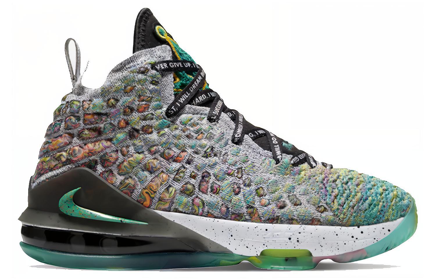 Кроссовки Nike NikeLebron 17 I Promise GS (зеленые) — Зелёный — фото 2