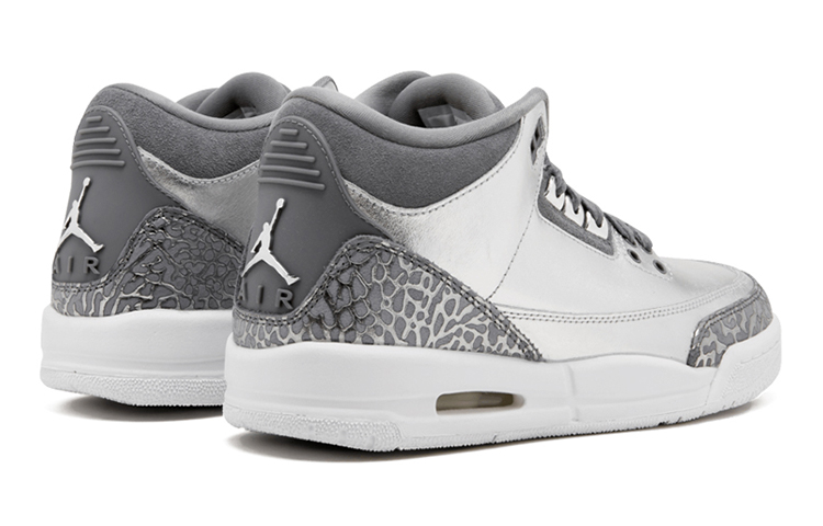 Кроссовки Jordan JordanAir Jordan 3 Retro Premium Heiress Metallic Silver GS (жидкое серебро) — фото 6