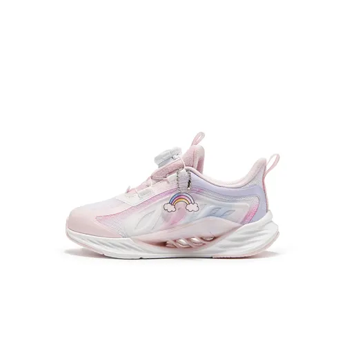 Xtep Hydrogen Wind 8.0 Hida Technology professional foot care, wear-resistant, breathable, lightweight, shock-absorbing, low-cut children's running shoes, ice cream powder, children's style