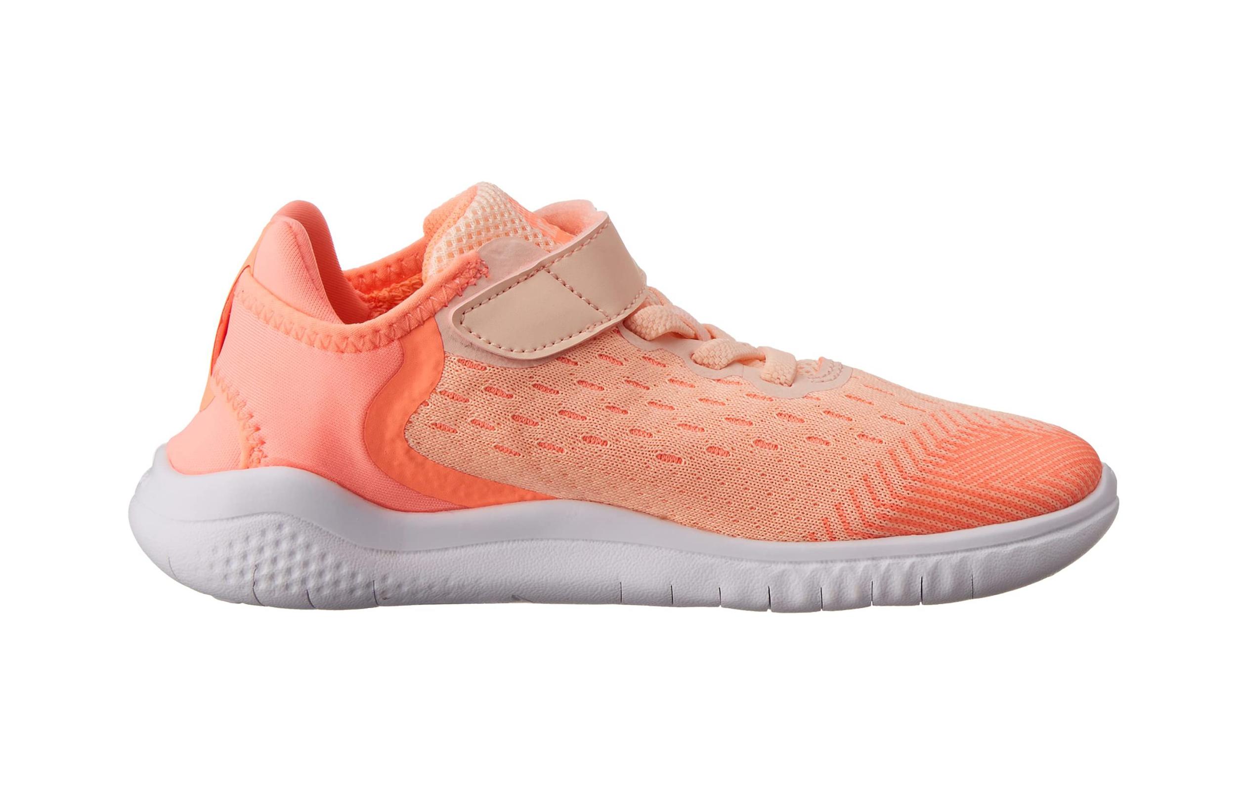 Детские кроссовки Nike Free RN (оранжево-белые) — Оранжевый / белый — фото 3