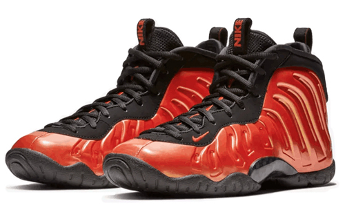 Кроссовки Nike Foamposite One GS (оранжево-красные) — фото 5
