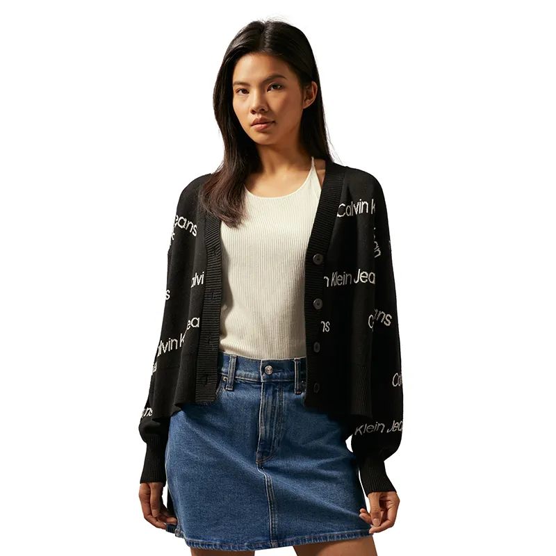 Calvin Klein Sweaters Women's V-neck Moderate Cardigan