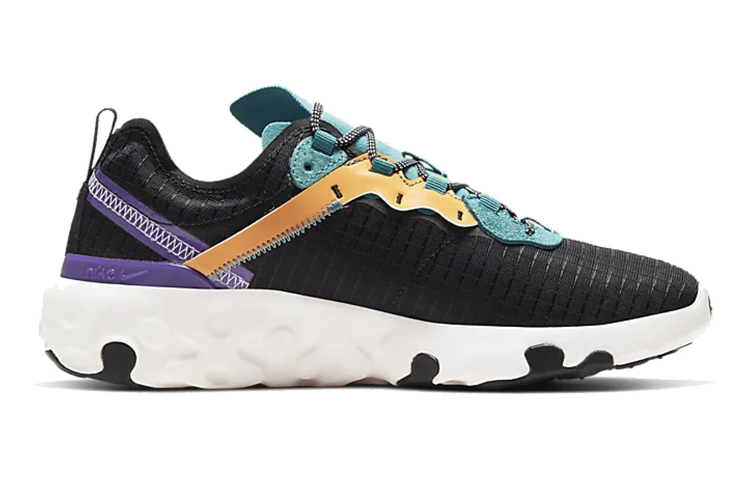 Унисекс кроссовки Nike React Element 55 (черные) — фото 4