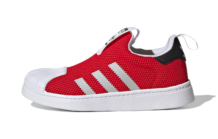 Adidas originals 360 comfortable and casual wear-resistant low-top children's sneakers red for small and medium-sized children