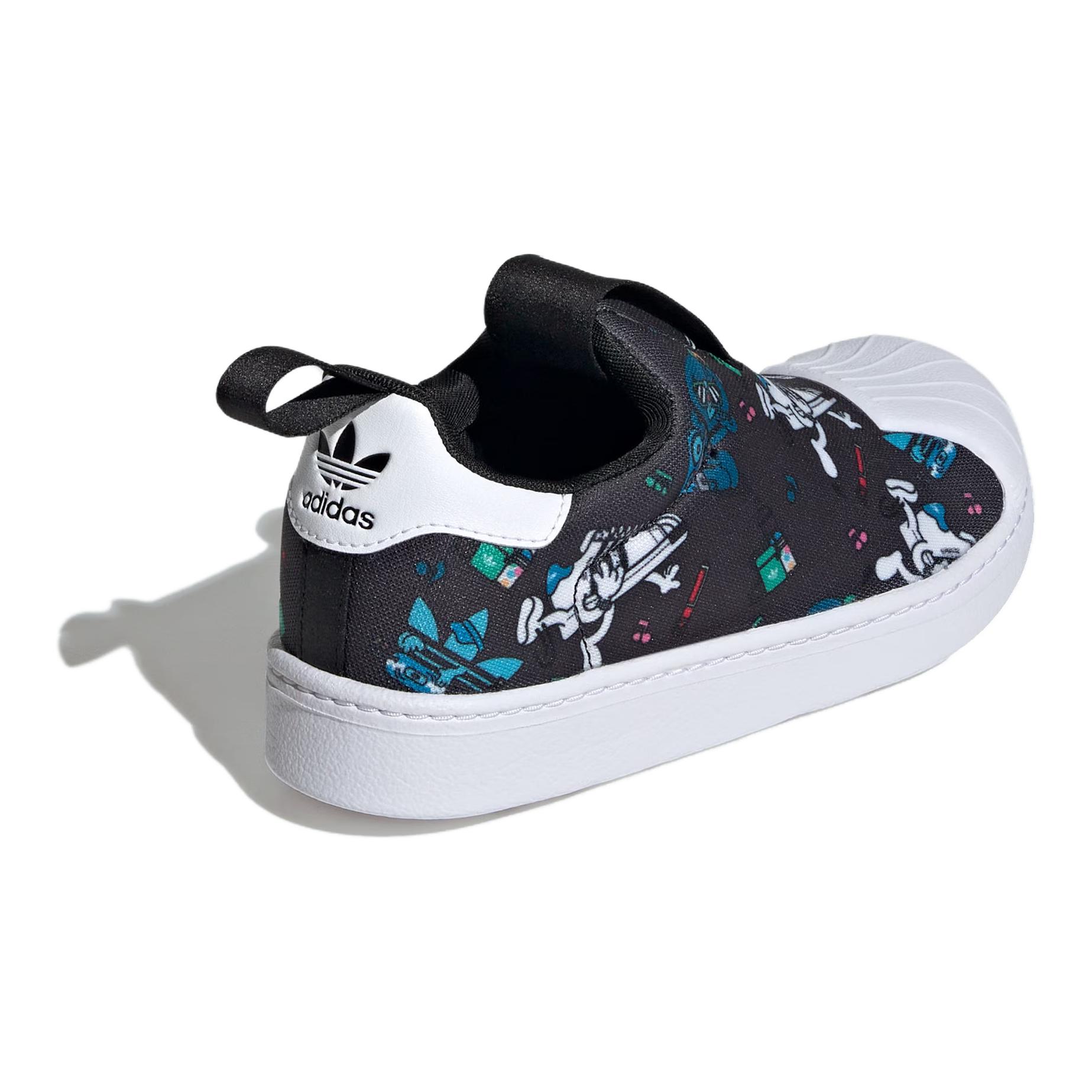 Детские кроссовки adidas originals SUPERSTAR 360 (черно-бело-синие) — Чёрный / белый / синий — фото 6