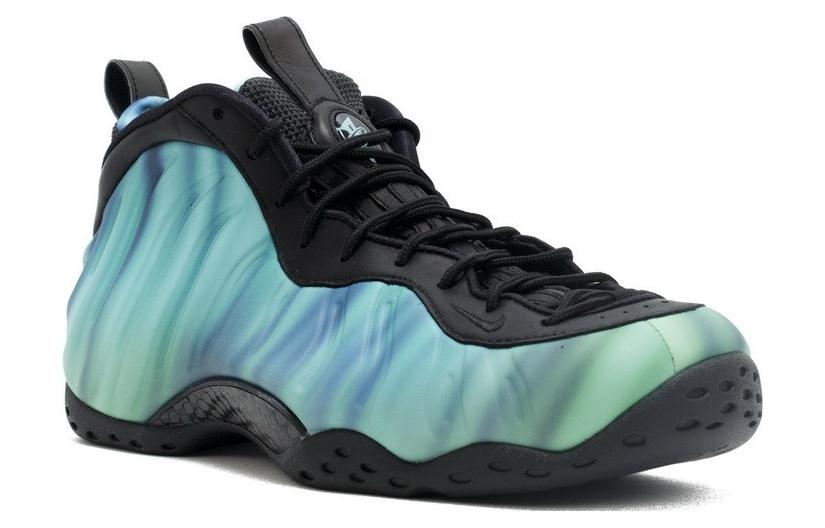 Унисекс кроссовки Nike Foamposite One Northern Lights (зелено-черные) — фото 3