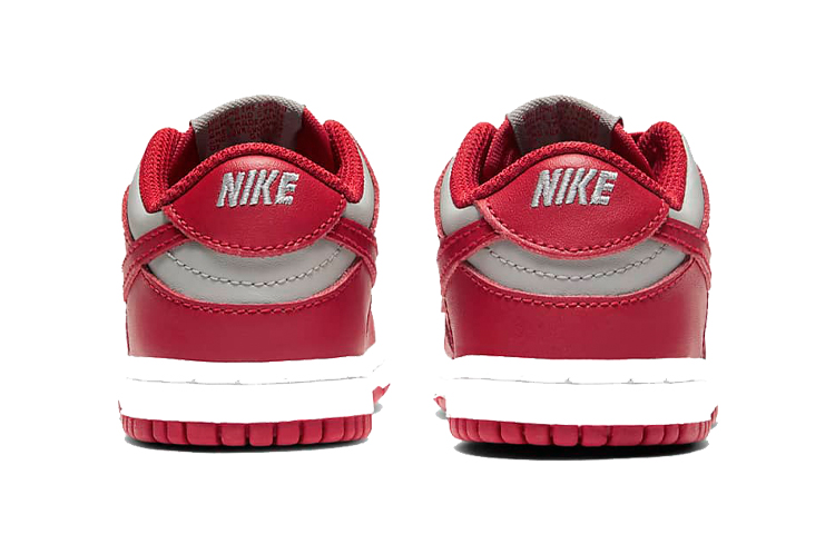 Детские кеды Nike Dunk Medium Grey (серый / красный) — фото 6