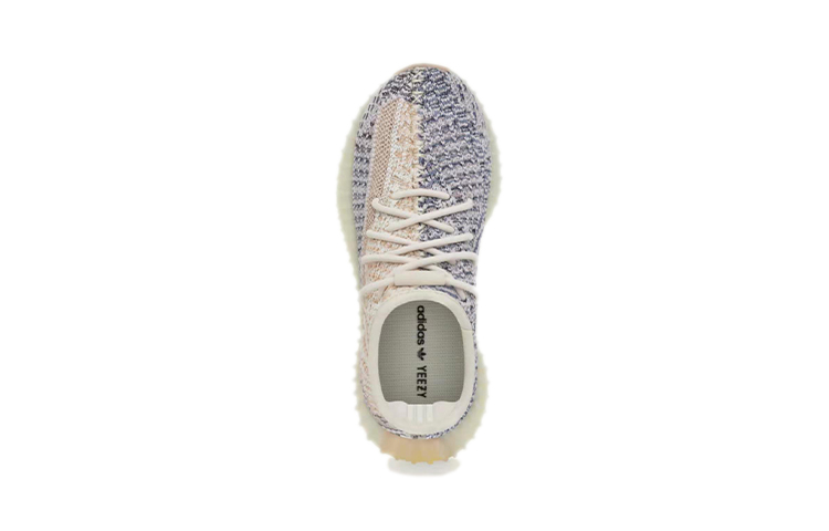 Детские кроссовки adidas originals Yeezy Boost 350 V2 "Ash Pearl" (серые с синим, оранжевым, желтым, коричневым и зеленым) — Серый / синий / оранжевый / жёлтый / коричневый / зелёный — фото 5