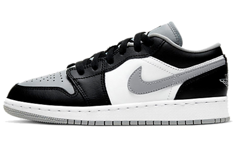 Jordan Air Jordan 1 Shadow leather classic versatile shock-absorbing wear-resistant low-top children's basketball shoes shadow gray