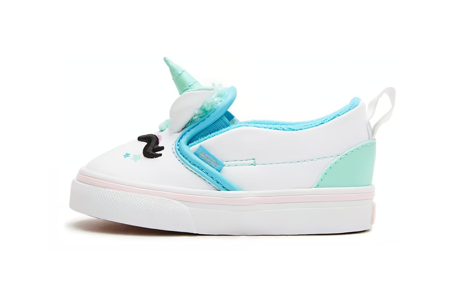 Слипоны Vans slip-on (бело-голубые)