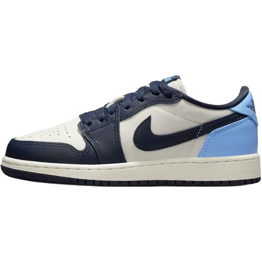 Jordan Air Jordan 1 Low top Children's Basketball Shoes Black White Blue Unisex