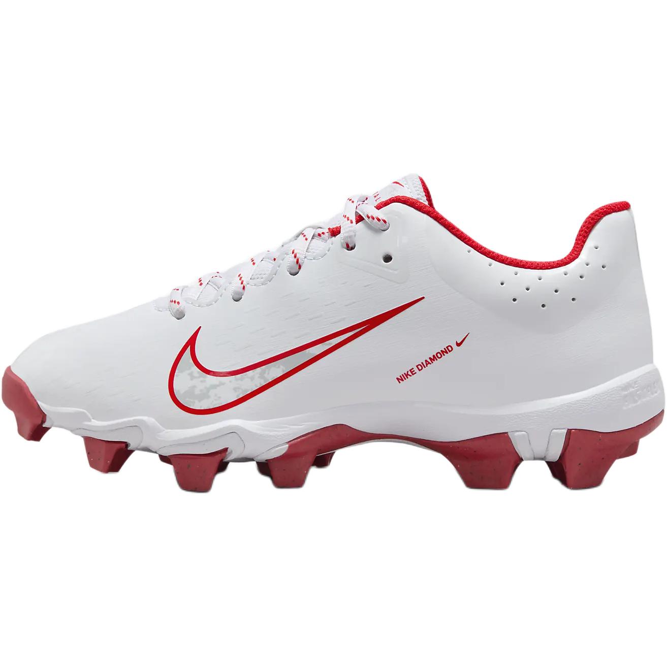 Детские кроссовки Nike Nike Hyperdiamond 4 Keystone (бело-красные)