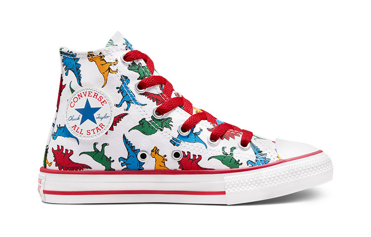 Детские кеды Converse Chuck Taylor All Star (бело-красные) — Белый / красный — фото 3