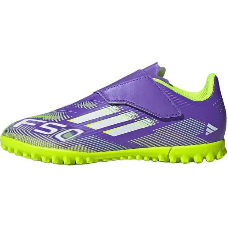 Adidas F50 CLUB Fabric Abrasion Resistant Low top Soccer Shoes Purple Kids'